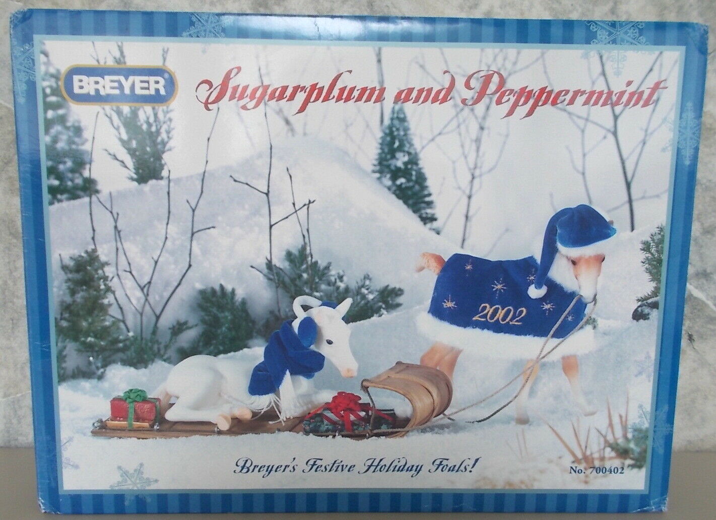 Holiday Horse 2002 - Sugarplum and Peppermint | BreyerHorseRef